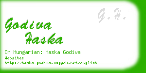 godiva haska business card